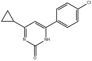 2-hydroxy-4-(4-chlorophenyl)-6-cyclopropylpyrimidine Struktur