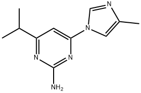 2-Amino-4-(1H-4-methylimidazol-1-yl)-6-(iso-propyl)pyrimidine Struktur