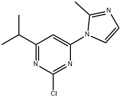 2-Chloro-4-(1H-2-methylimidazol-1-yl)-6-(iso-propyl)pyrimidine Struktur