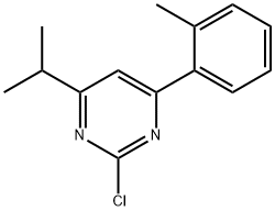 2-Chloro-4-(2-tolyl)-6-(iso-propyl)pyrimidine Struktur