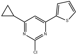 2-chloro-4-(2-thienyl)-6-cyclopropylpyrimidine Struktur