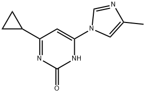 2-hydroxy-4-(1H-4-methylimidazol-1-yl)-6-cyclopropylpyrimidine Struktur