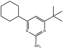 2-amino-4-(cyclohexyl)-6-(tert-butyl)pyrimidine Struktur