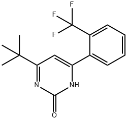 2-Hydroxy-4-(2-trifluoromethylphenyl)-6-(tert-butyl)pyrimidine Struktur