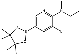 5-Bromo-6-methylethylaminopyridine-3-boronic acid pinacol ester Struktur