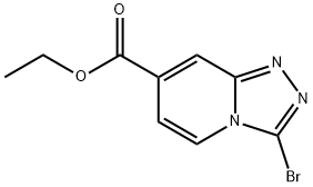 3-Bromo-[1,2,4]triazolo[4,3-a]pyridine-7-carboxylic acid ethyl ester Struktur