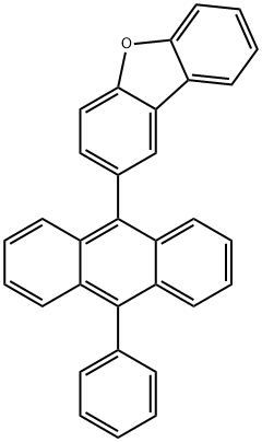 2-(10-Phenyl-9-anthracenyl)dibenzofuran Struktur