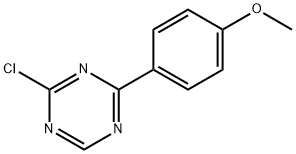 2-Chloro-4-(4-methoxyphenyl)-1,3,5-triazine Struktur