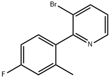 3-Bromo-2-(4-fluoro-2-methylphenyl)pyridine Struktur