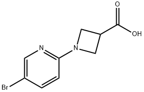 1-(5-bromopyridin-2-yl)azetidine-3-carboxylic acid Struktur