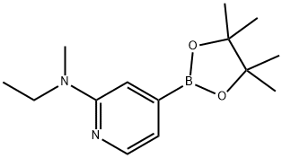 N-ethyl-N-methyl-4-(4,4,5,5-tetramethyl-1,3,2-dioxaborolan-2-yl)pyridin-2-amine Struktur