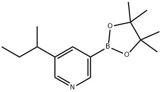 3-(sec-butyl)-5-(4,4,5,5-tetramethyl-1,3,2-dioxaborolan-2-yl)pyridine Struktur