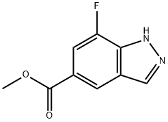 methyl 7-fluoro-1H-indazole-5-carboxylate Struktur