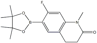 7-fluoro-1-methyl-6-(4,4,5,5-tetramethyl-1,3,2-dioxaborolan-2-yl)-3,4-dihydroquinolin-2(1H)-one Struktur