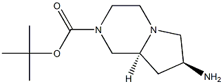 tert-butyl (7S,8aS)-7-aminohexahydropyrrolo[1,2-a]pyrazine-2(1H)-carboxylate Struktur