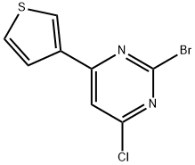 2-Bromo-4-chloro-6-(3-thienyl)pyrimidine Struktur