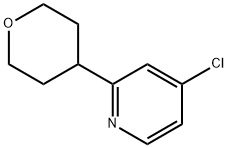 4-Chloro-2-(4-tetrahydropyranyl)pyridine Struktur