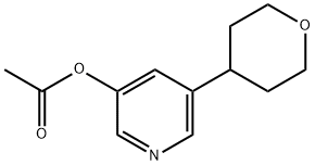 5-(4-tetrahydropyranyl)-3-acetoxypyridine Struktur