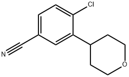 4-Chloro-3-(4-tetrahydropyranyl)benzonitrile Struktur