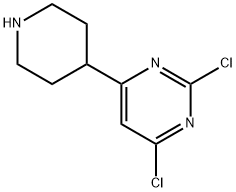 2,4-Dichloro-6-(piperidin-4-yl)pyrimidine Struktur