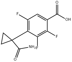 Benzoic acid, 4-[1-(aMinocarbonyl)cyclopropyl]-2,3,5-trifluoro- Struktur