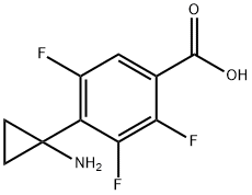 Benzoic acid, 4-(1-aMinocyclopropyl)-2,3,5-trifluoro- Struktur