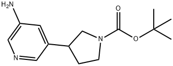 tert-butyl 3-(5-aminopyridin-3-yl)pyrrolidine-1-carboxylate Struktur