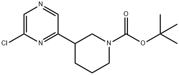 2-Chloro-6-(N-Boc-piperidin-3-yl)pyrazine Struktur