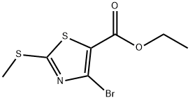 Ethyl 4-bromo-2-(methylsulfanyl)-1,3-thiazole-5-carboxylate Struktur