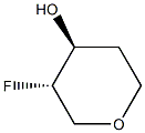 trans-3-fluoro-4-hydroxy-tetrahydropyran Struktur