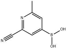 2-Methyl-6-cyanopyridine-4-boronic acid Struktur