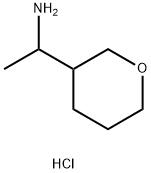 1-(tetrahydro-2H-pyran-3-yl)ethan-1-amine hydrochloride Struktur