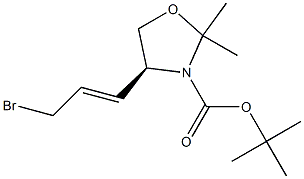 tert-butyl (4S)-4-[(E)-3-bromoprop-1-enyl]-2,2-dimethyl-oxazolidine-3-carboxylate Struktur