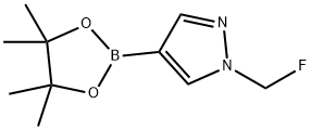 1-(fluoromethyl)-4-(4,4,5,5-tetramethyl-1,3,2-dioxaborolan-2-yl)pyrazole Struktur