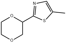 5-methyl-2-(1,4-dioxane-2-yl)thiazole Struktur