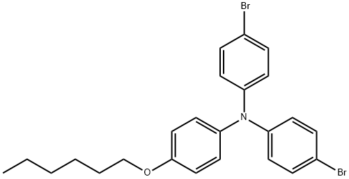 4,4'-Dibromo-4''-(hexyloxy)triphenylamine Struktur