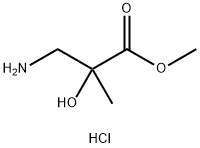 methyl 3-amino-2-hydroxy-2-methylpropanoate hydrochloride Struktur