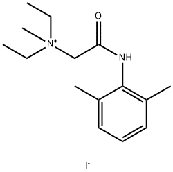 2-[(2,6-Dimethylphenyl)amino]-N,N-diethyl-N-methyl-2-oxoethanaminium iodide Struktur