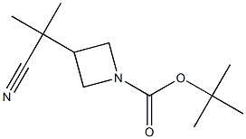 tert-butyl 3-(1-cyano-1-methylethyl)azetidine-1-carboxylate Struktur