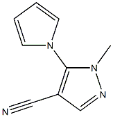 1-methyl-5-(1H-pyrrol-1-yl)-1H-pyrazole-4-carbonitrile Struktur