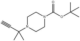 tert-butyl 4-(2-methylbut-3-yn-2-yl)piperazine-1-carboxylate Struktur