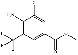 4-amino-3-chloro-5-trifluoromethyl-benzoic acid methyl ester Struktur