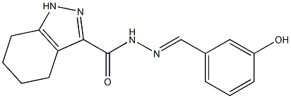 N'-(3-hydroxybenzylidene)-4,5,6,7-tetrahydro-1H-indazole-3-carbohydrazide Struktur