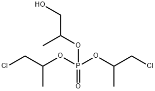 Phosphoric acid, bis(2-chloro-1-methylethyl) 2-hydroxy-1-methylethyl ester Struktur