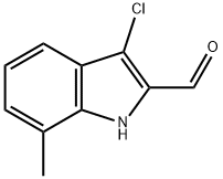 3-chloro-7-methyl-1H-indole-2-carbaldehyde Struktur