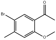 1-(5-Bromo-2-methoxy-4-methyl-phenyl)-ethanone Struktur