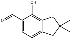 7-Hydroxy-2,2-dimethyl-2,3-dihydro-1-benzofuran-6-carbaldehyde Struktur