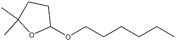 5-(hexyloxy)-2,2-dimethyltetrahydrofuran Struktur