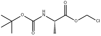 (S)-chloromethyl 2-((tert-butoxycarbonyl)amino)propanoate Struktur