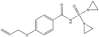 p-(Allyloxy)-N-[bis(1-aziridinyl)phosphinyl]benzamide Struktur